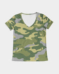 Camo Women's V-Neck Tee