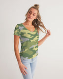 Camo Women's V-Neck Tee