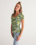 Camo Women's V-Neck Tee