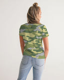 Camo Women's V-Neck Tee