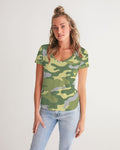 Camo Women's V-Neck Tee